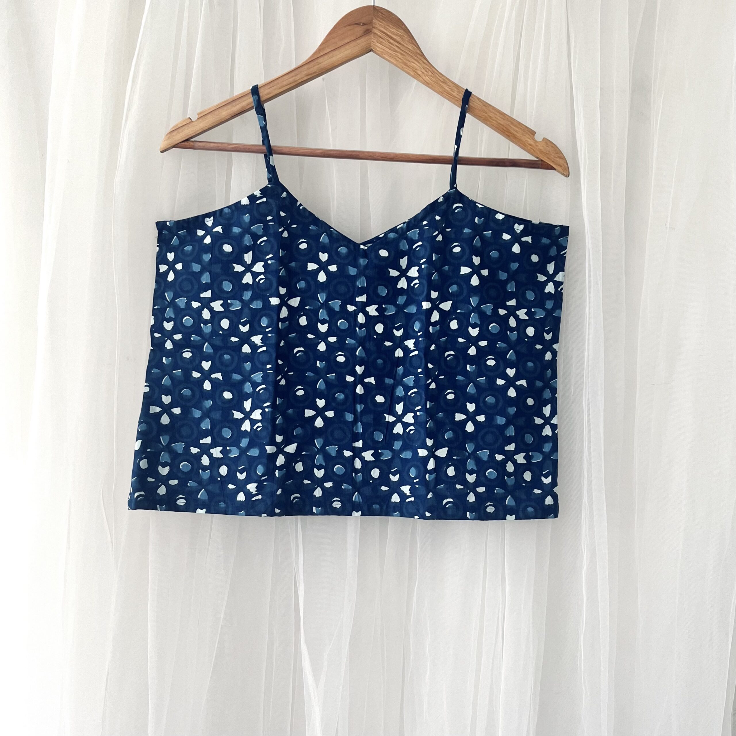 Indigo Blue Spaghetti Top